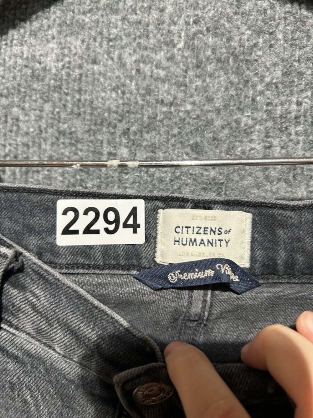 Citizens Of Humanity Jeans Womens 29 Gray Charcoal Wash Ella Skinny Slim Denim - Picture 7 of 8